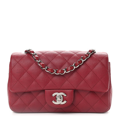 Chanel Caviar Quilted Mini Rectangular Flap Dark Red 1 of 12