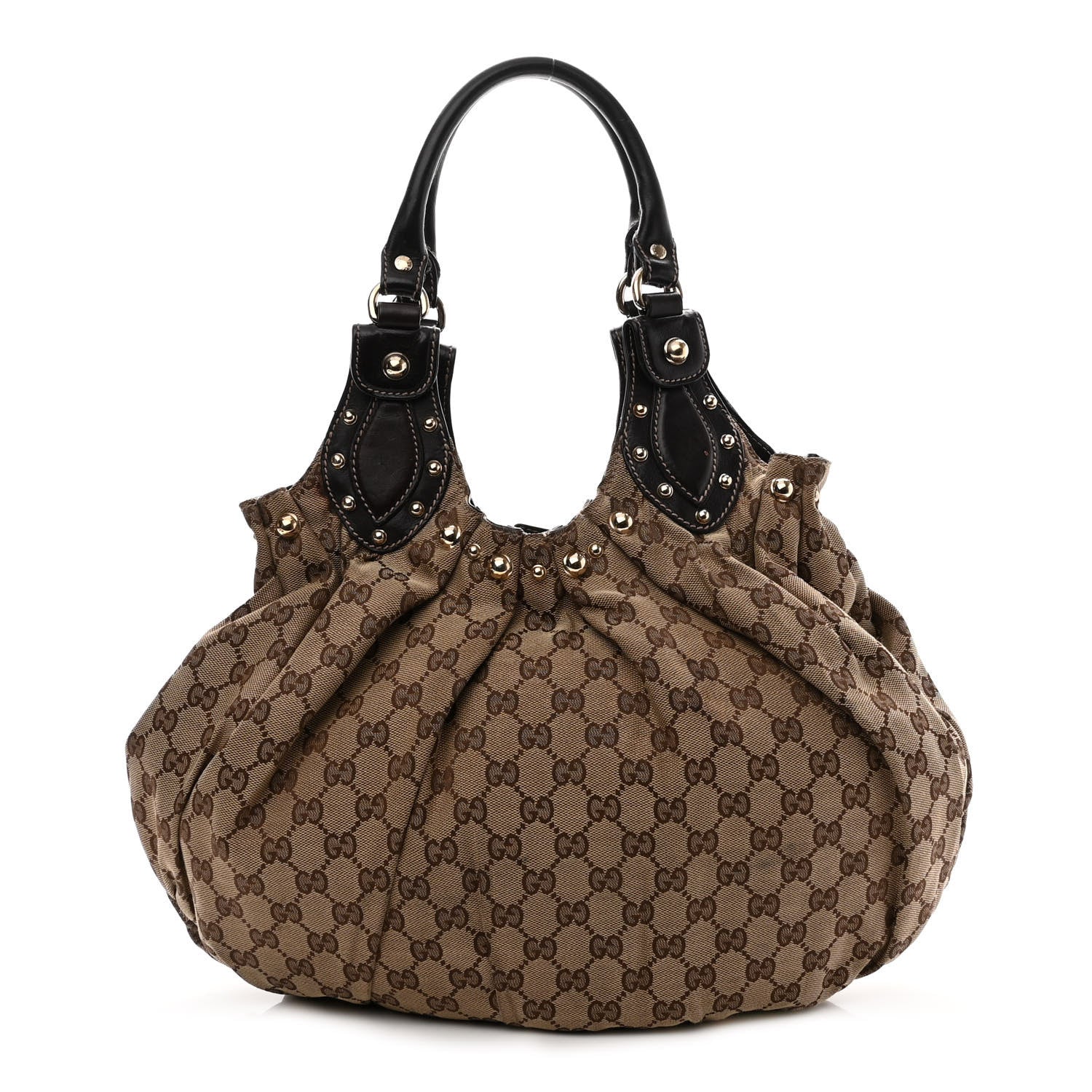 Gucci Monogram Studded Medium Pelham Shoulder Bag Dark Brown 1 of 14