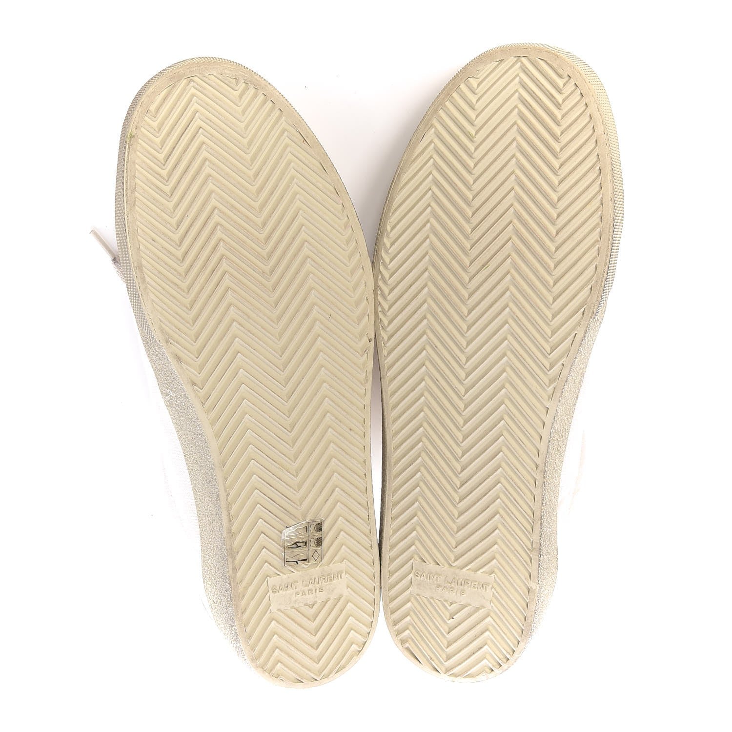 Saint Laurent Distressed Canvas Mens Elba Light Alpha Sigma Sneakers 40 Blanc Optique 8 of 9