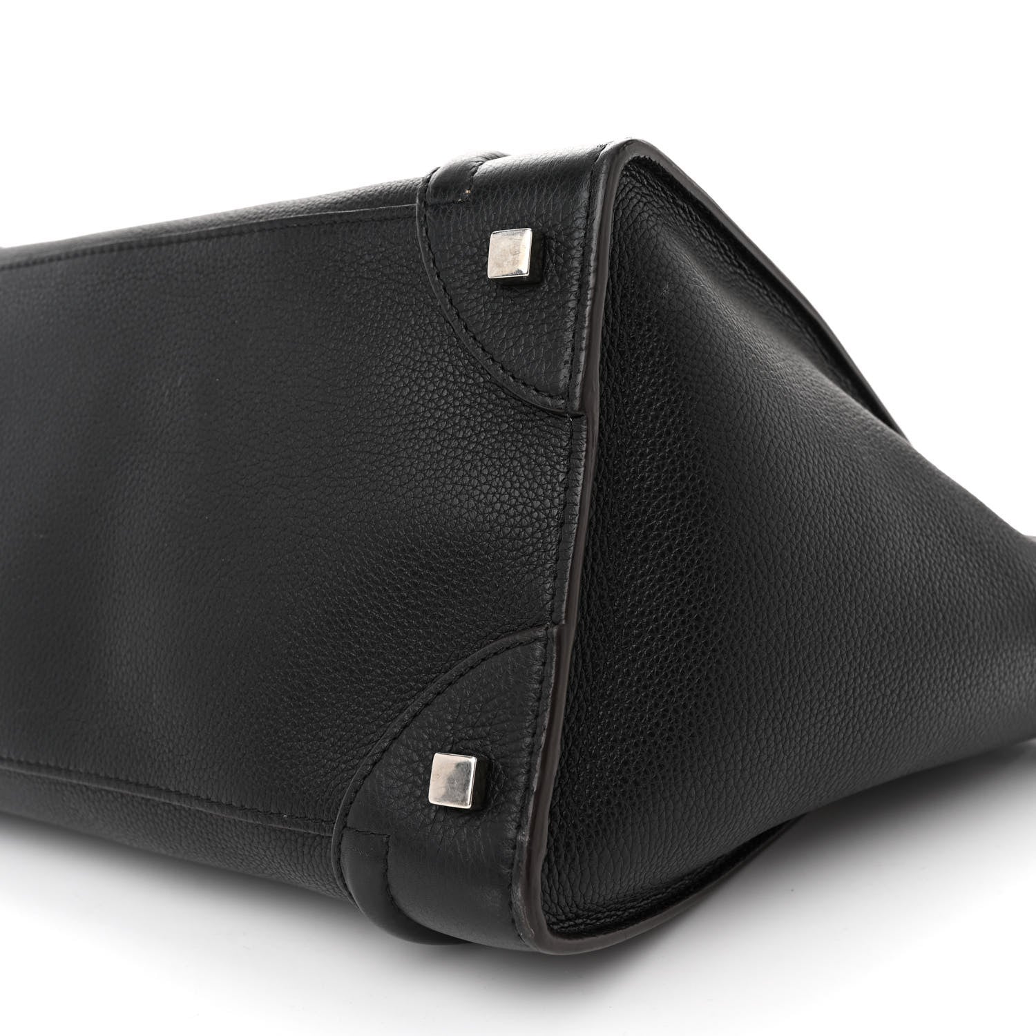 Celine Drummed Calfskin Mini Luggage Black 10 of 13
