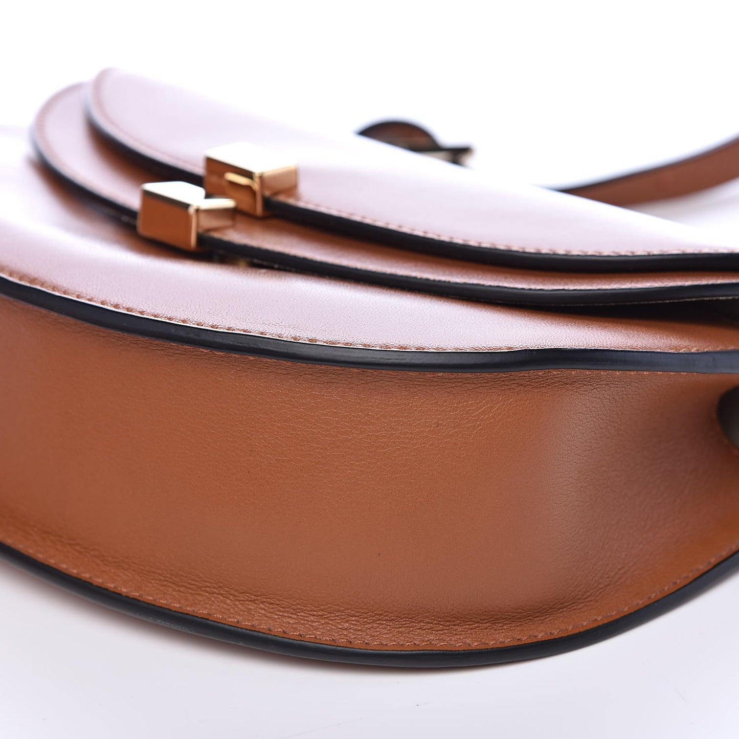 Calfskin Mini Georgia Crossbody Bag Caramel
