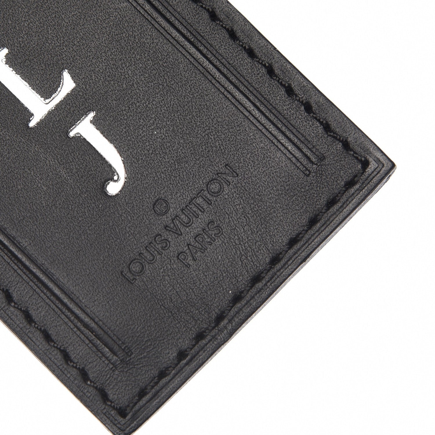 Louis Vuitton Calfskin Luggage Tag Black 3 of 3
