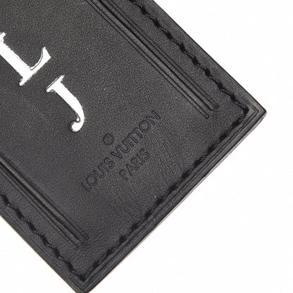 Louis Vuitton Calfskin Luggage Tag Black 3 of 3