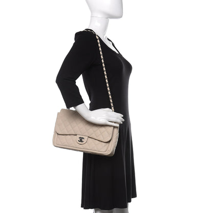 Chanel Caviar Quilted Large Now and Forever Flap Ivory 2 of 9