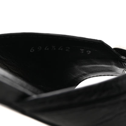 Balenciaga Agneau Arena Cagole Flat Slide Sandals 39 Black 9 of 10