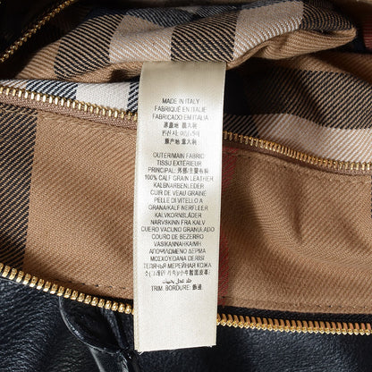 Burberry Soft Leather House Check Small Salisbury Tote Black 14 of 14