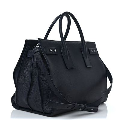 Saint Laurent Grained Calfskin Medium Souple Sac De Jour Navy 3 of 10