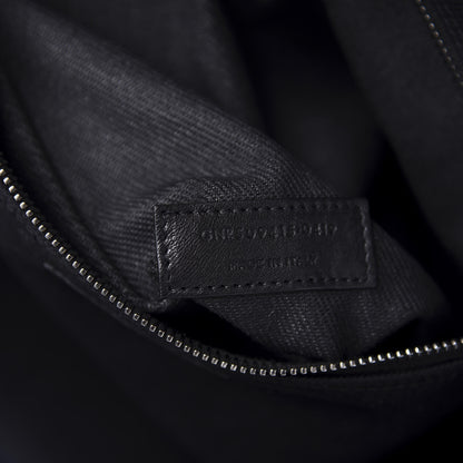 Saint Laurent Linen Calfskin Rive Gauche Tote Black 9 of 10