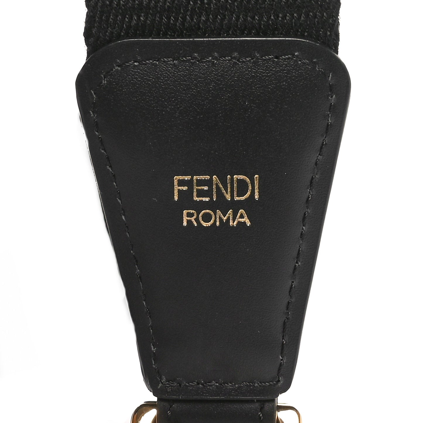 Jacquard Ribbon Vitello King FF Bi-Color Intreccio Adjustable Strap You Black