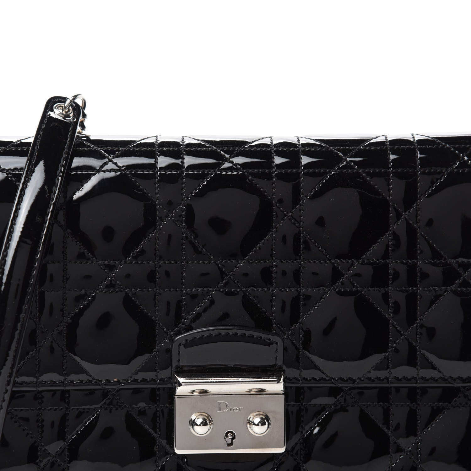 Christian Dior Patent Cannage Miss Dior Promenade Pouch Black 9 of 9