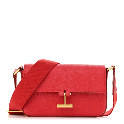 Tom Ford Grained Calfskin Mini Tara Long Strap Crossbody Bag Red 1 of 12