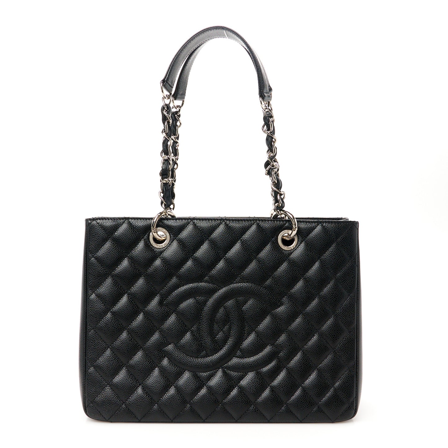 Caviar Quilted Grand Shopping Tote GST Black