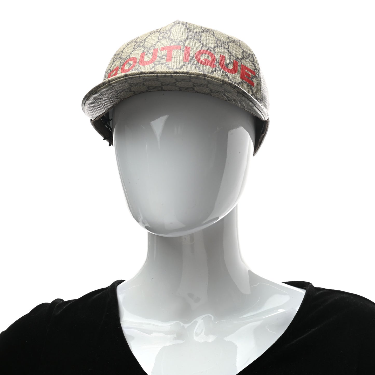 GG Supreme Monogram Boutique Print Baseball Hat M Beige