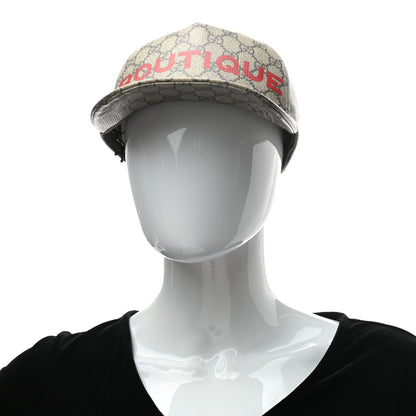 Gucci GG Supreme Monogram Boutique Print Baseball Hat M Beige 2 of 8