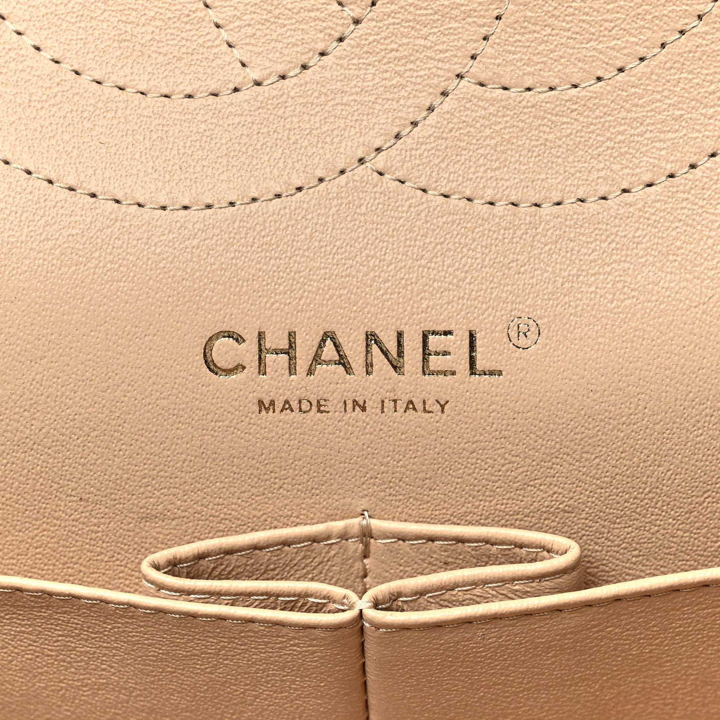 Caviar Quilted Jumbo Double Flap Light Beige