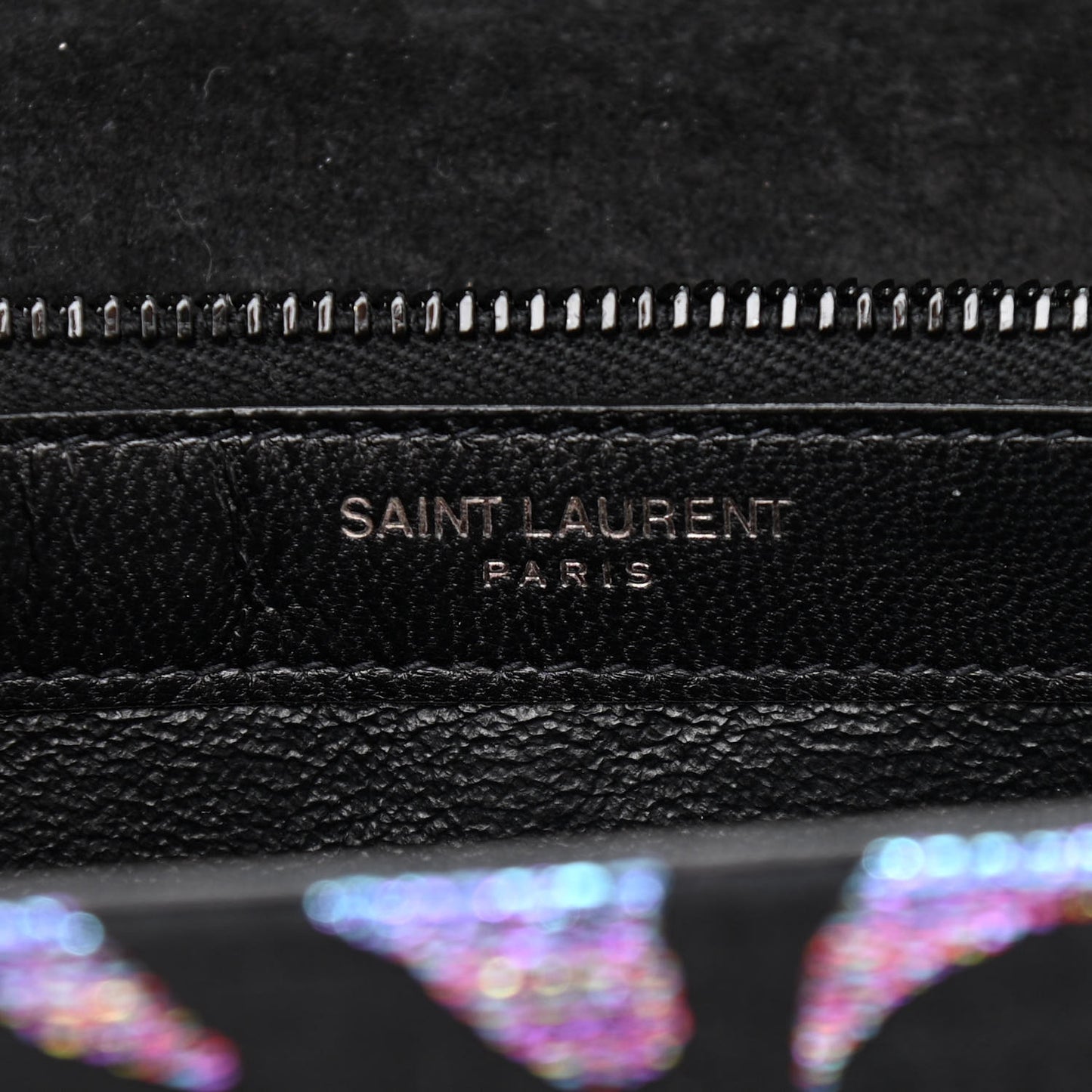 Tiger Burnout Monogram Chain Wallet Multicolor