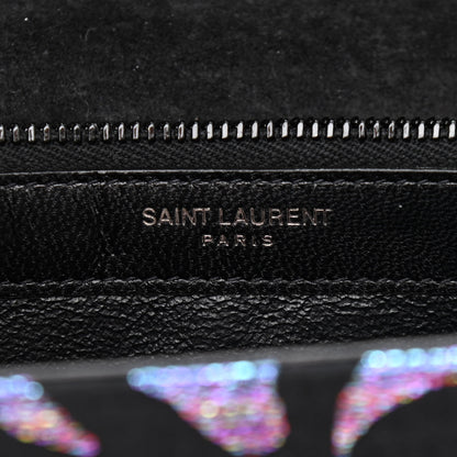 Saint Laurent Tiger Burnout Monogram Chain Wallet Multicolor 6 of 12