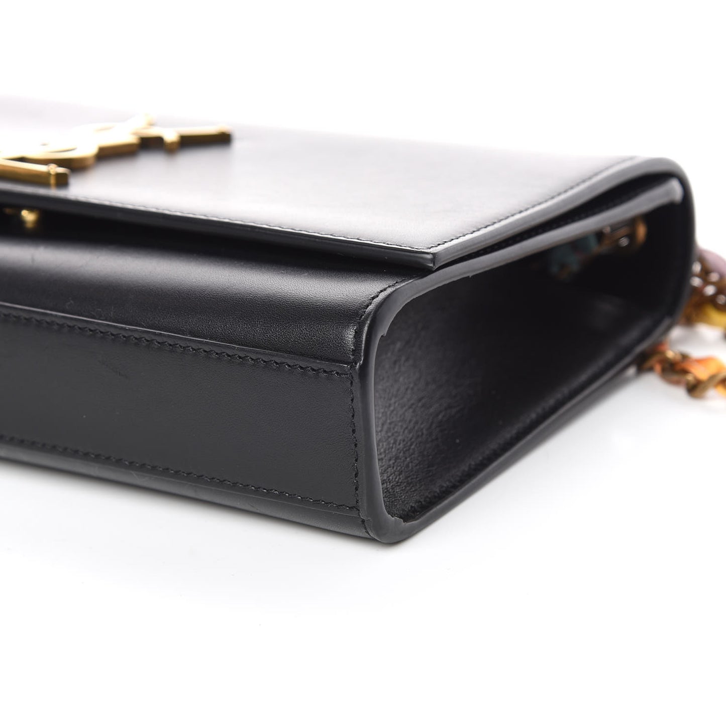 Calfskin Medium Monogram Kate Satchel Black Multicolor