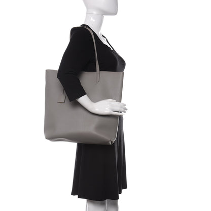 Saint Laurent Calfskin Medium Shopping Tote Oyster Grey 3 of 9