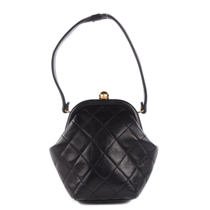 Chanel Lambskin Quilted Evening Bag Black 1 of 9
