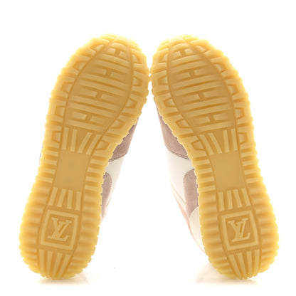 Louis Vuitton Suede Mesh Run Away Sneakers 35.5 White Grey 6 of 11