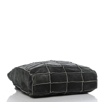 Chanel Suede Patchwork Shoulder Bag Charcoal Grey 4 of 10