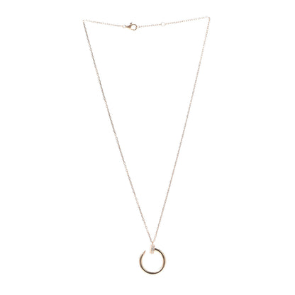 Cartier 18K Pink Gold Diamond Juste Un Clou Pendant Necklace 3 of 6