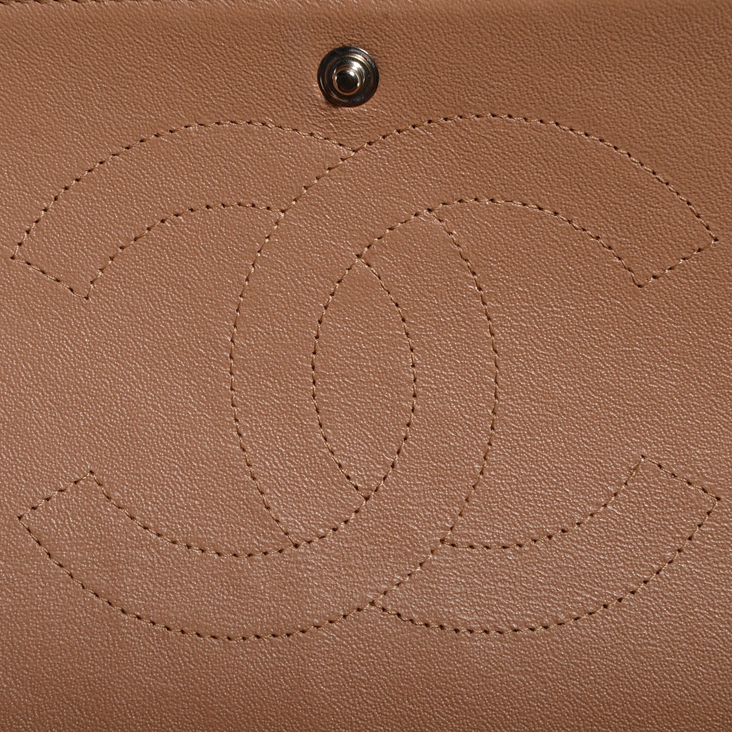 Chanel Patent Maxi Double Flap Light Brown 7 of 11