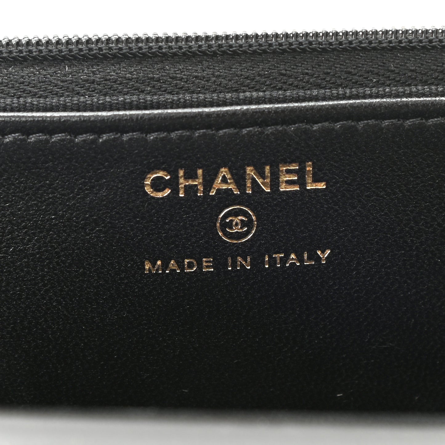 Lambskin Quilted Top Handle Wallet On Chain WOC Black