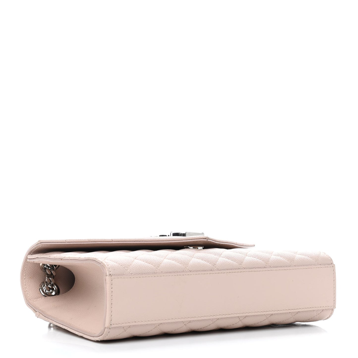 Grain De Poudre Textured Mixed Matelasse Medium Triquilt Monogram Satchel Marble Pink