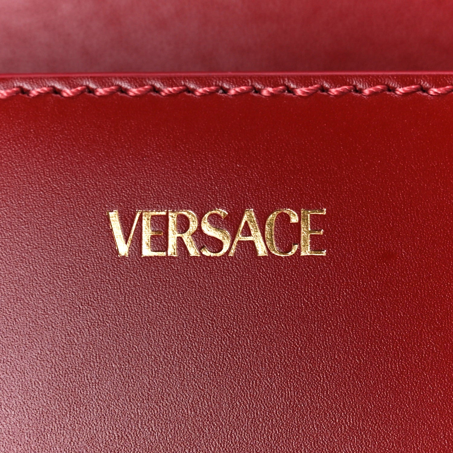 Versace Calfskin Large Greca Goddess Shoulder Bag Red 8 of 12