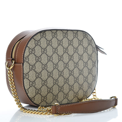 Gucci GG Supreme Monogram Blind For Love Embroidered Mini Chain Shoulder Bag Beige Tuscany 3 of 12