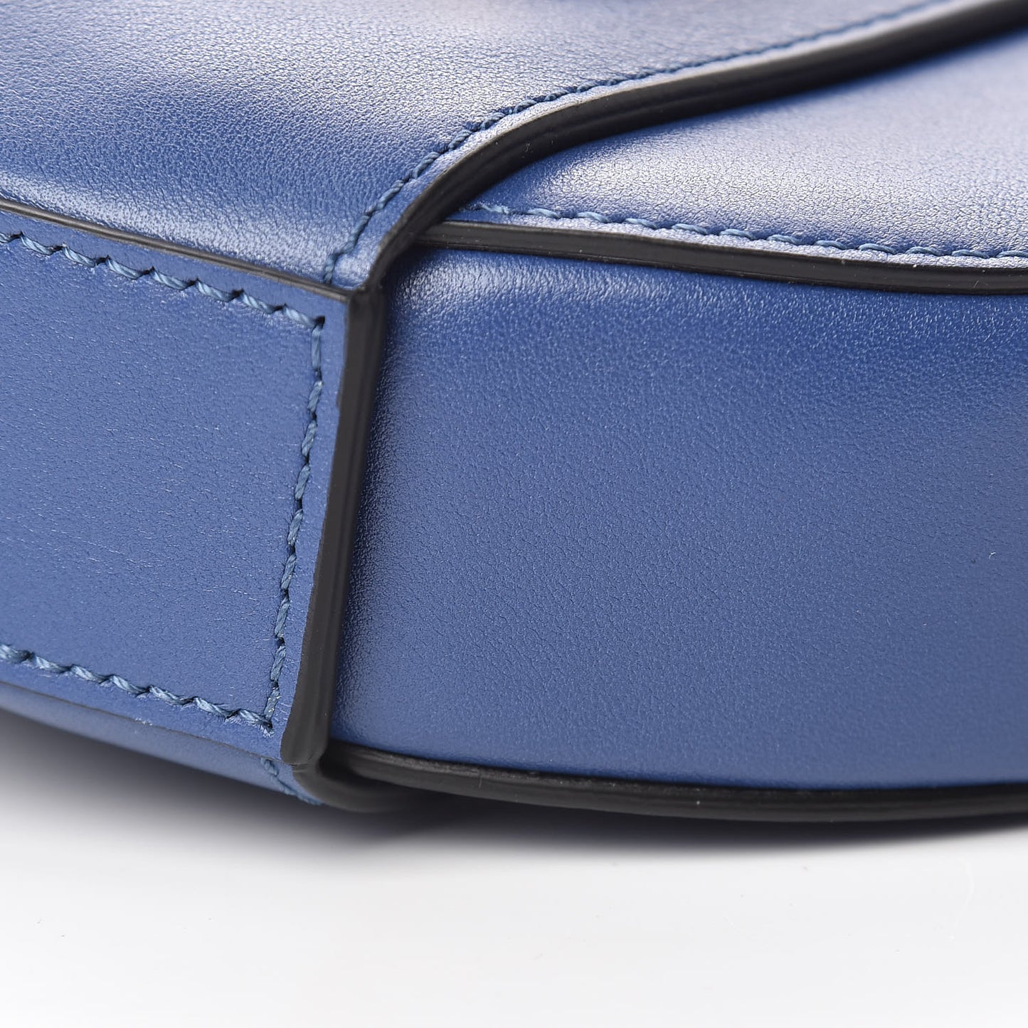 Calfskin VLogo Round Crossbody Bag Blue