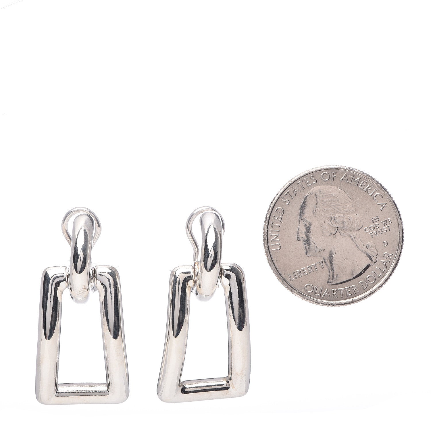 Tiffany Sterling Silver Rectangle Drop Earrings 2 of 4