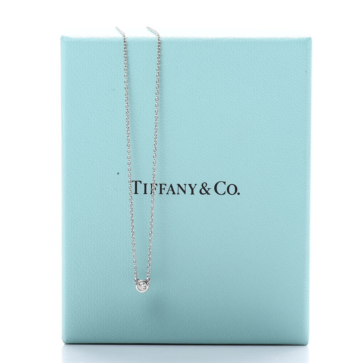 Tiffany Sterling Silver Diamond .05ct Elsa Peretti Diamonds by the Yard Pendant Necklace 8 of 8