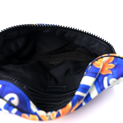Dolce & Gabbana Nylon Tile Print Belt Bag Blue Multicolor 5 of 9