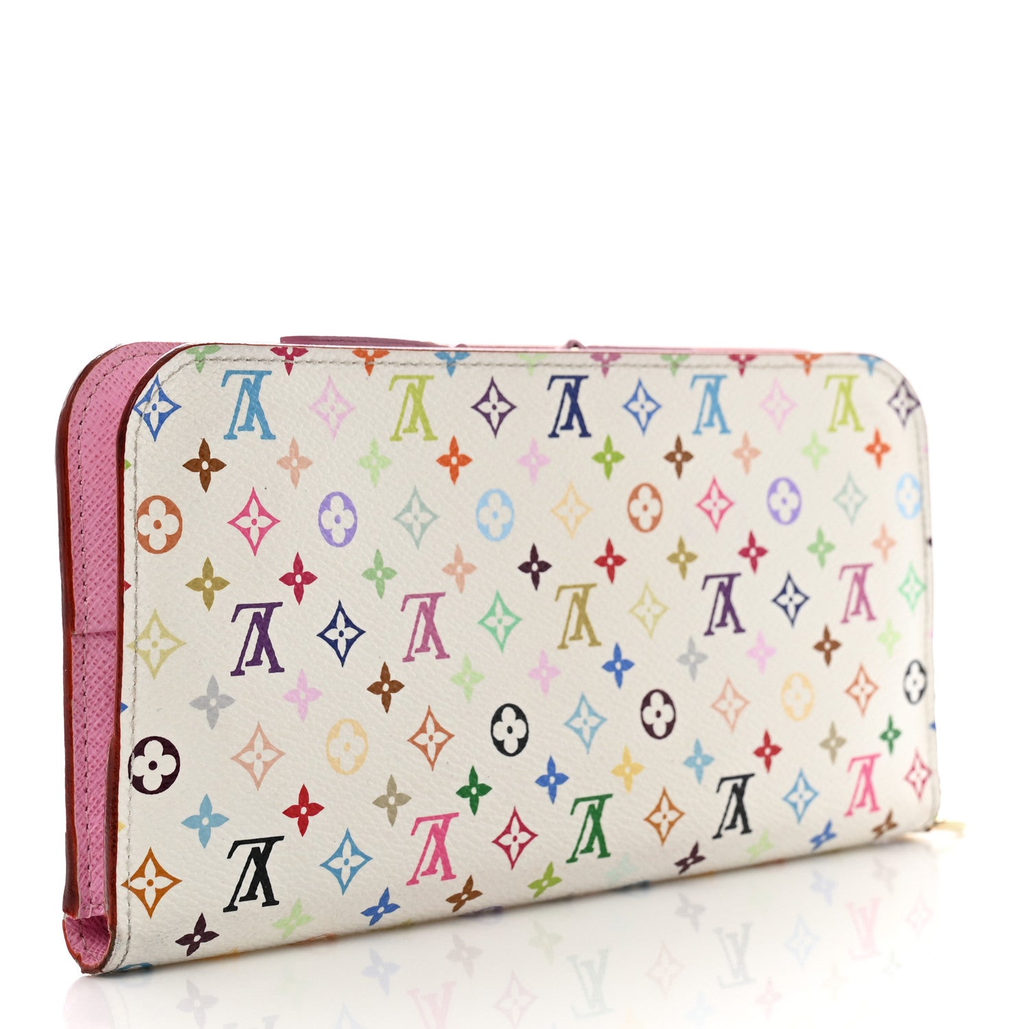 Louis Vuitton Monogram Multicolor Insolite Wallet White Litchi 3 of 8