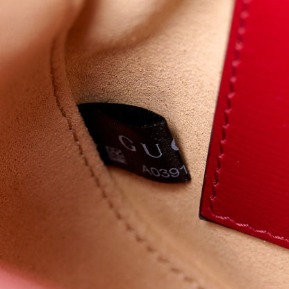 Gucci Azalea Calfskin Web Monochrome Horsebit 1955 Shoulder Bag New Cherry Red 8 of 12