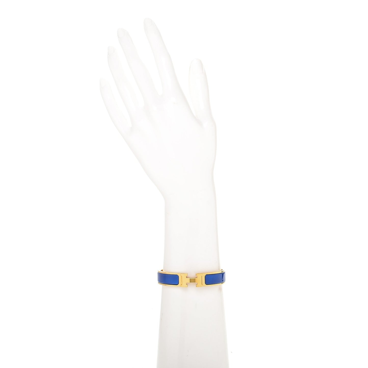 Enamel Narrow Clic Clac H Bracelet PM Bleu Electrique