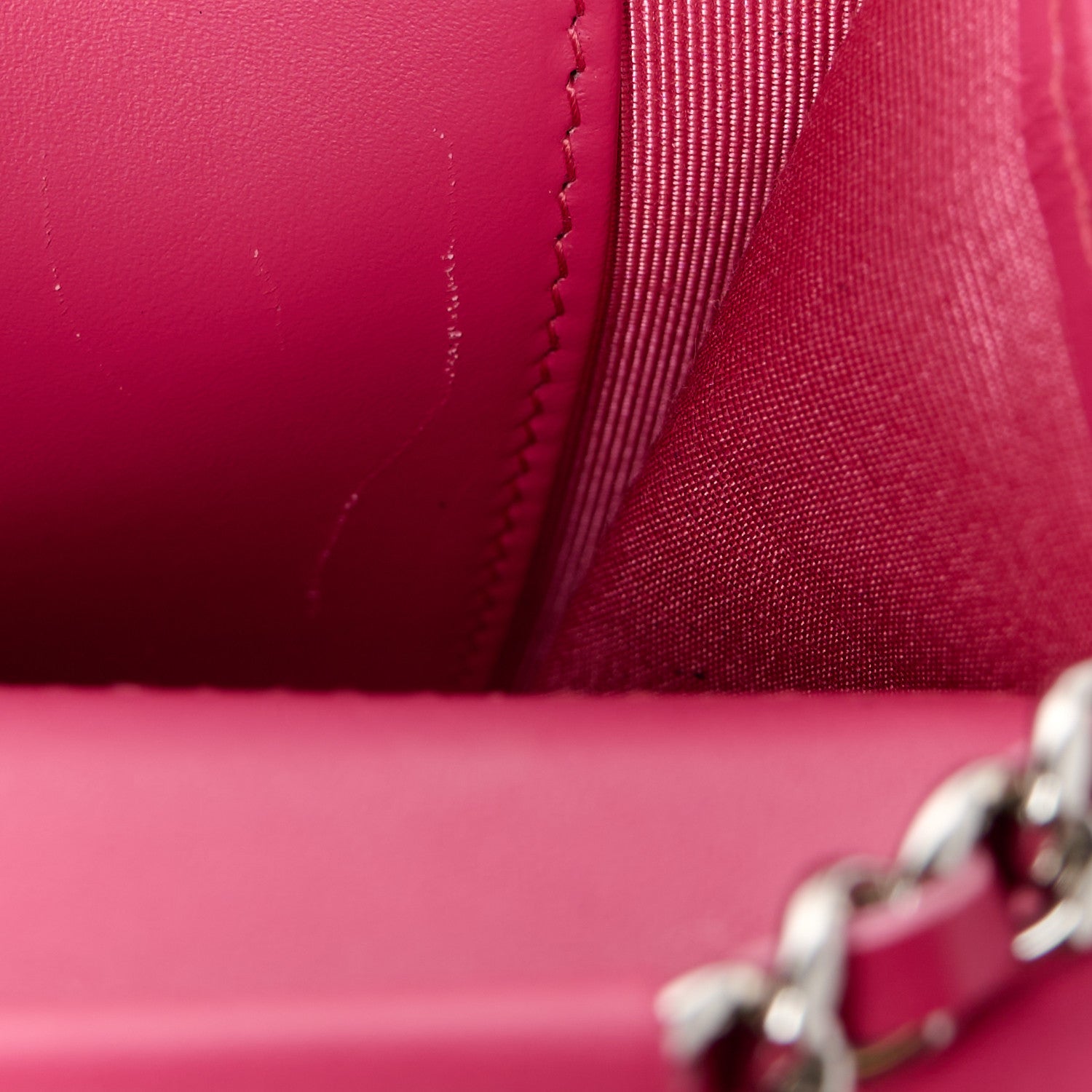 Chanel Patent Calfskin Quilted Wallet On Chain WOC Pink 12 of 12