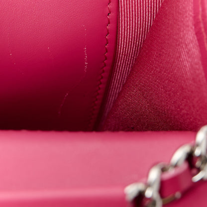 Chanel Patent Calfskin Quilted Wallet On Chain WOC Pink 12 of 12