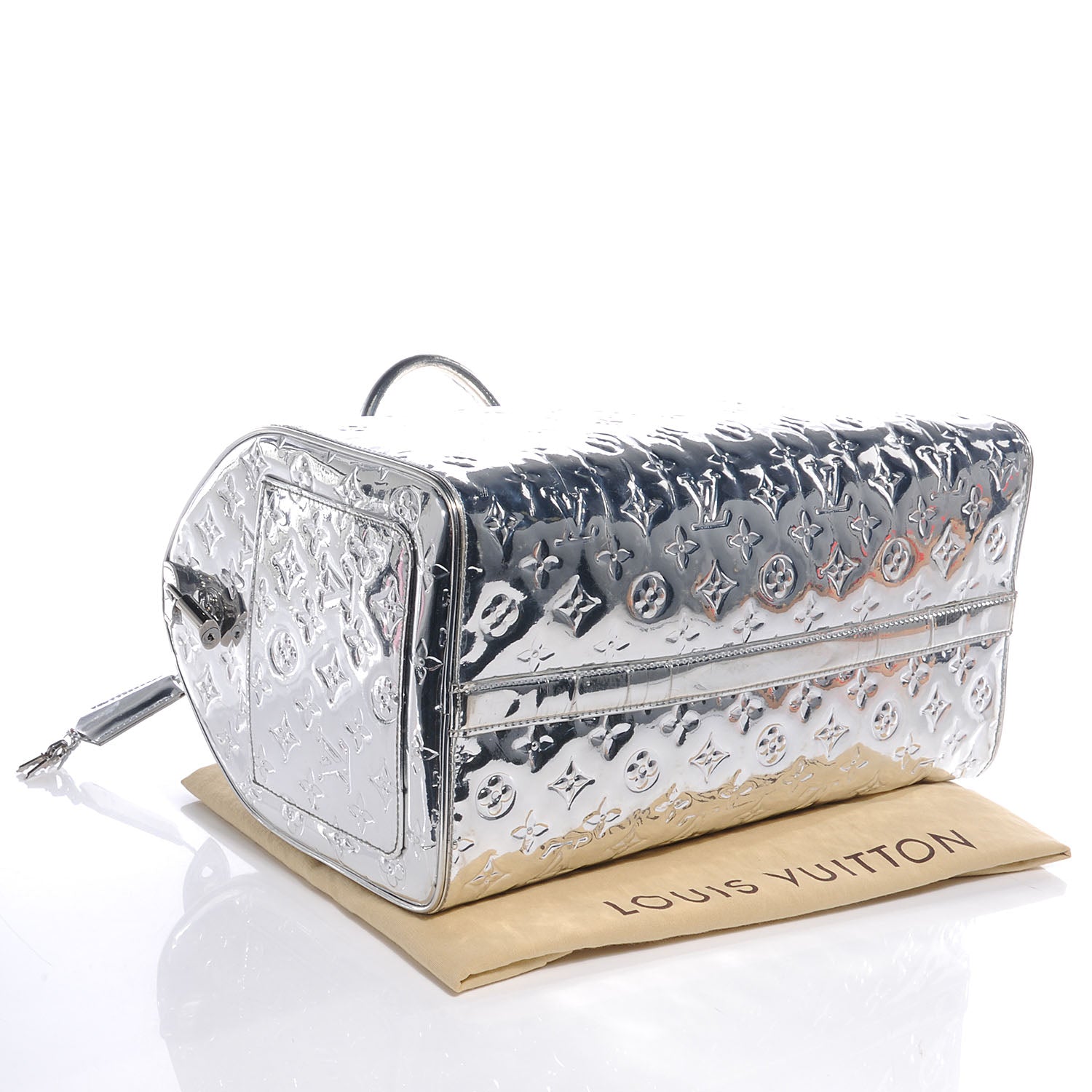 Louis Vuitton Monogram Miroir Speedy 35 Silver 4 of 9