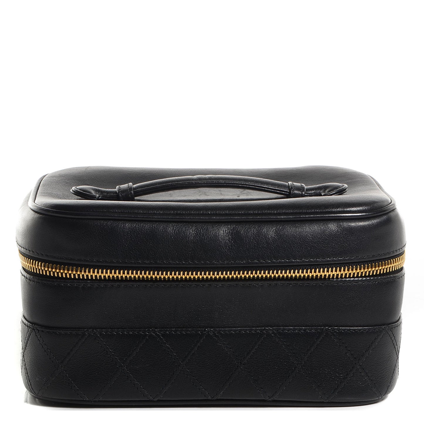 Lambskin Vanity Cosmetic Bag Black