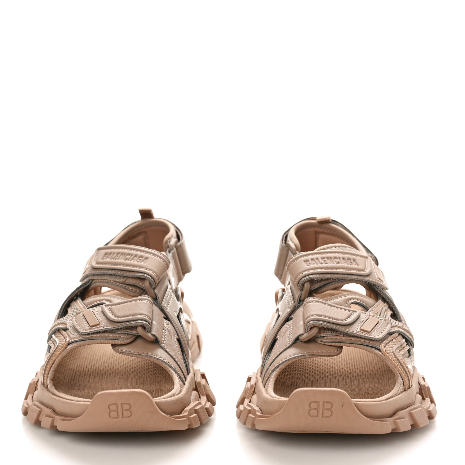 Balenciaga Neoprene Rubber Womens Track Sandals 37 Full Beige 5 of 9