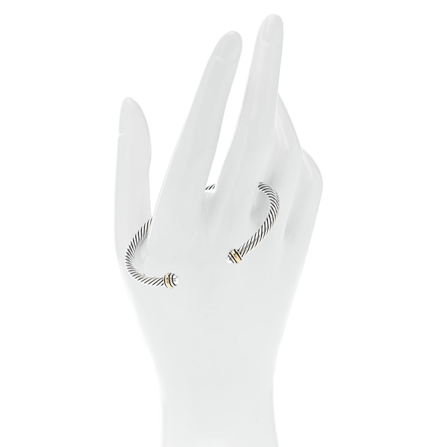 Sterling Silver 18K Yellow Gold 4mm Cable Classics Bracelet