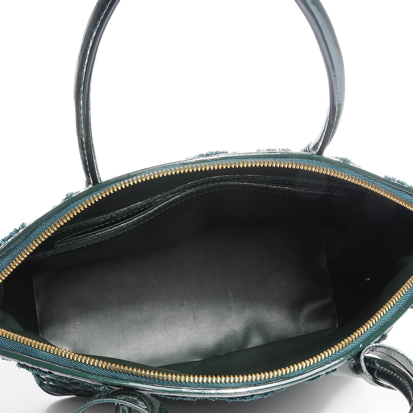 Patent Lambskin Fascination Lockit Vert Fonce