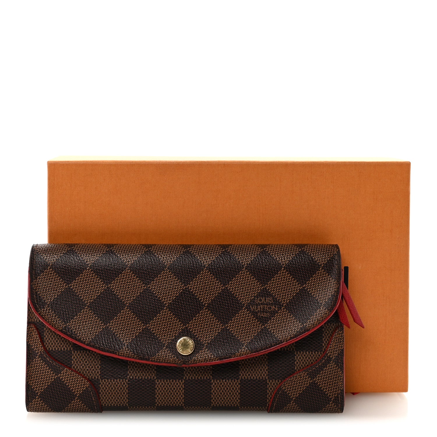 Louis Vuitton Damier Ebene Caissa Wallet Cherry 7 of 7
