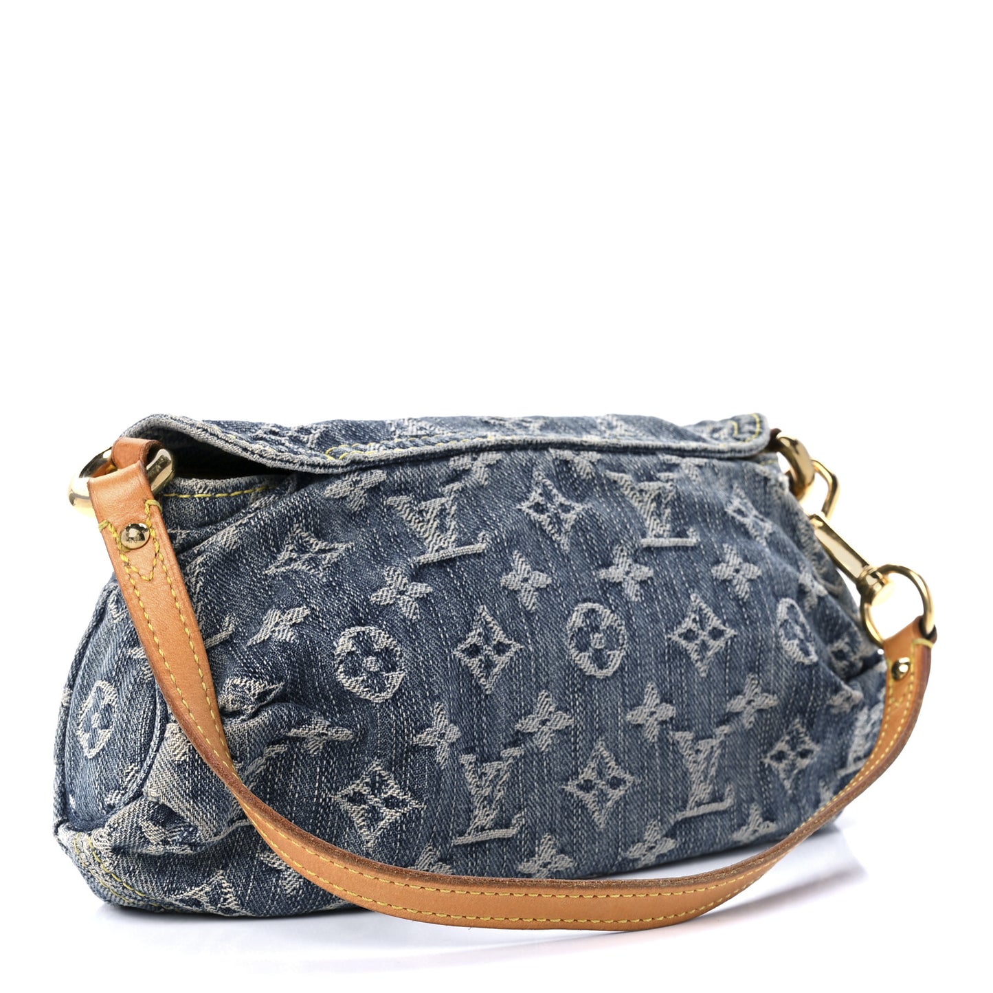 Monogram Denim Mini Pleaty Blue