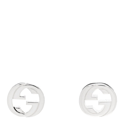 Gucci Sterling Silver Interlocking GG Stud Earrings 1 of 5