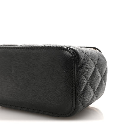 Chanel Caviar Quilted Small Tiny CC Vanity Case With Chain Black 10 of 10
